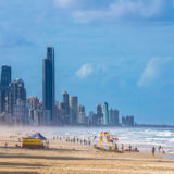 The beaches in Gold Coast, Queensland