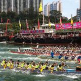 Dragon boat racing in Aberdeen, Hong Kong