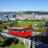 A cable car in Wellington, North Island