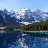 The Rocky Mountains and Moraine Lake, Alberta