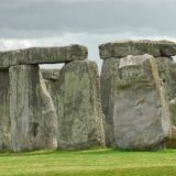 The megaliths at Stonehenge on the Salisbury Plain in England