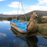 Reed boat, Lake Titicaca, Peru