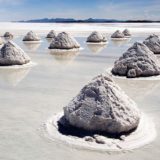 Salt mounds, Salar de Uyuni, Bolivia