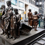 Kindertransport Monument. Trains to Life, Trains to Death bronze statue at Friedrichstrasse Station