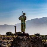 A statue in Pompei