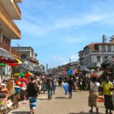 A local market in Freetown, Sierra Leone