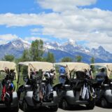 Golfing near the Grand Tetons in Wyoming