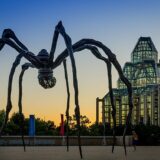 Spider sculpture and the National Gallery of Canada in Ottawa