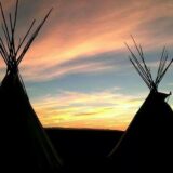 Tee Pees at the Wind River Indian Reservation in Wyoming