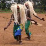 Traditional Rwandan dancers in Gascogi village